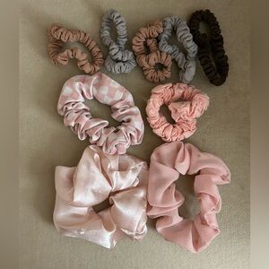 Assorted Pink and Neutral Scrunchies Set